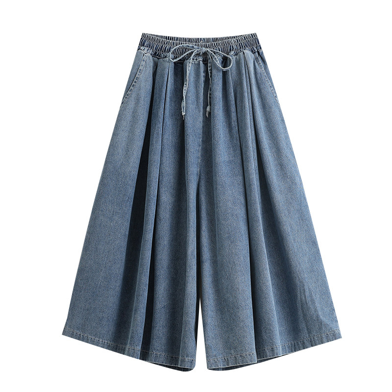 2022年夏季新款七分裤裙宽松牛仔裤 秋伊梵牛仔裤