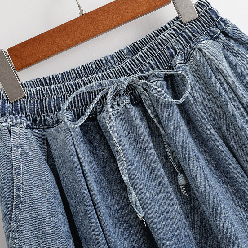 2022年夏季新款七分裤裙宽松牛仔裤 秋伊梵牛仔裤