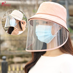 Protective mask hat detachable aircraft spittle isolation men's and women's full face dust proof children's anti spittle fisherman's hat