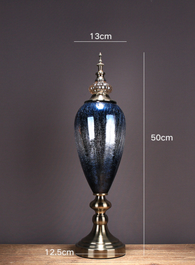 玻璃样板房间电视柜新古典风摆件