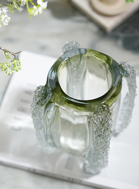 只此青绿琉璃艺术花瓶摆件客厅