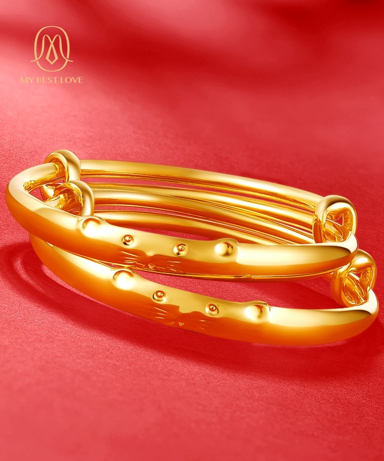 宝宝子包银长命锁首饰满月黄金手镯 mybestlove手镯