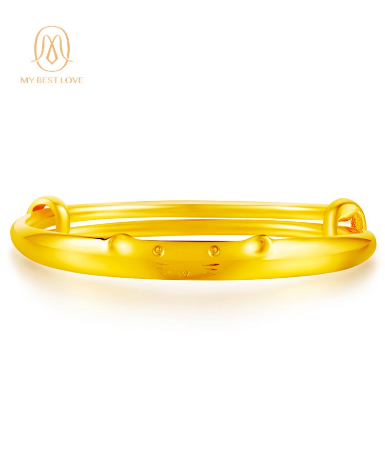 宝宝子包银长命锁首饰满月黄金手镯 mybestlove手镯