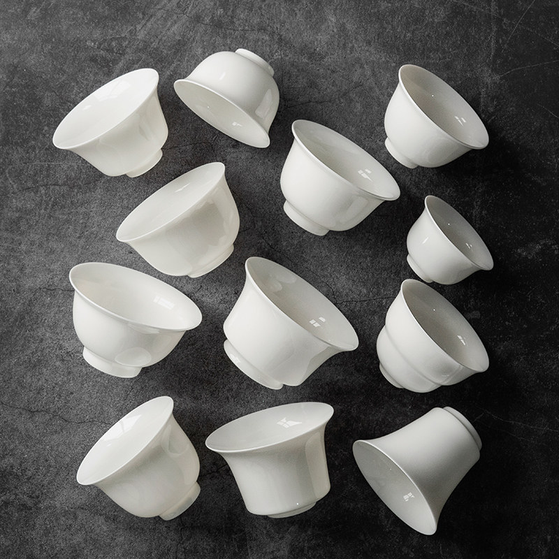 羊脂玉盖碗碗身白瓷描金盖碗单碗身三才盖碗茶碗茶杯陶瓷单卖配件,淘宝优惠券,粉丝福利购,淘宝优惠卷