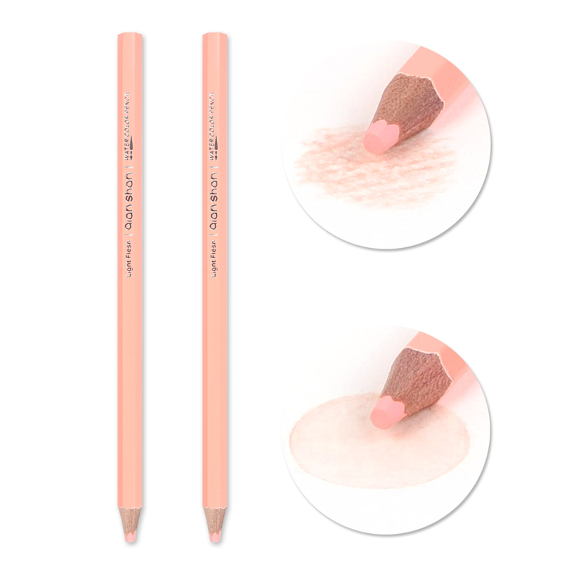 单色肤色铅笔肉色彩铅人物肖像人像专用彩色铅笔美术绘画学生用补充彩铅笔水溶性肤色铅笔 - 图0