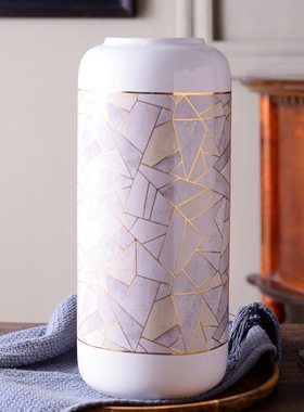 陶瓷摆件花瓶花器简约美式现代陶瓷摆件工艺品家居软装饰品