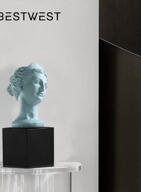 Best west 北欧维纳斯圣母半身像人物雕塑树脂素描雕像工艺品摆件