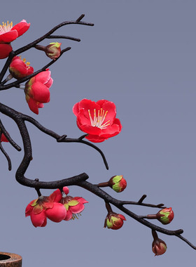 创意摆件仿真花瓶直销假山流水喷泉现代盆景树脂工艺品可