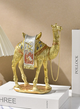 中东古典风轻奢艺术骆驼摆件新居家居酒柜客厅玄关电视柜装饰物品