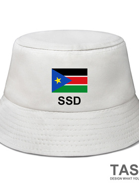 南苏丹South Sudan运动太阳帽渔夫帽男女防晒帽国家帽子夏设 无界