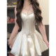 Slightly chubby, elegant and sparkling diamond suspender dress