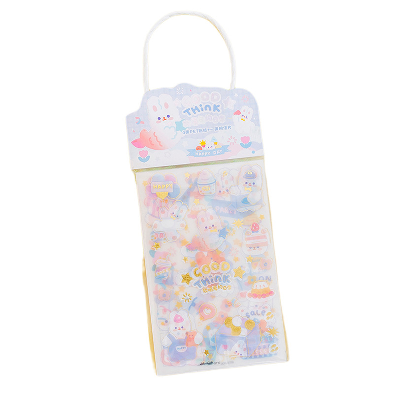 卡通贴纸手账贴女孩防水创意手提贴纸少女心贴画幼儿园学生小礼物