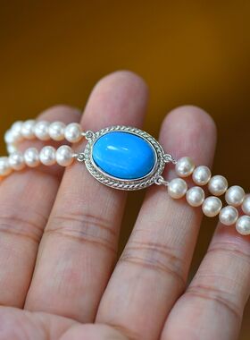 男女S925纯银DIY镶嵌手链配件