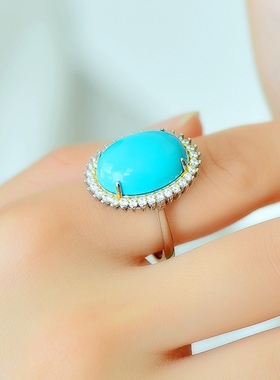 祈禧女S925纯银戴妃款戒指空托