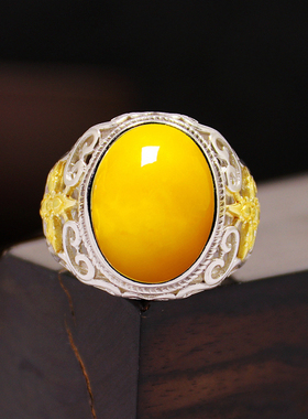 纯银戒指空托电镀分色S925男款