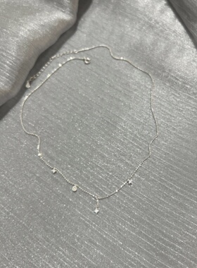 水滴流苏小众气质项链
