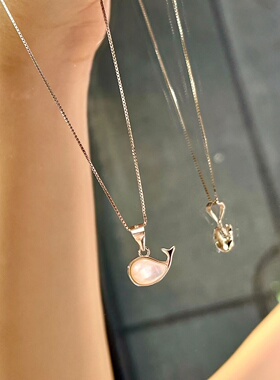 鹿妮饰品纯银小鲸鱼项链