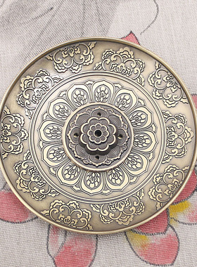 仿古铜莲花香托226341