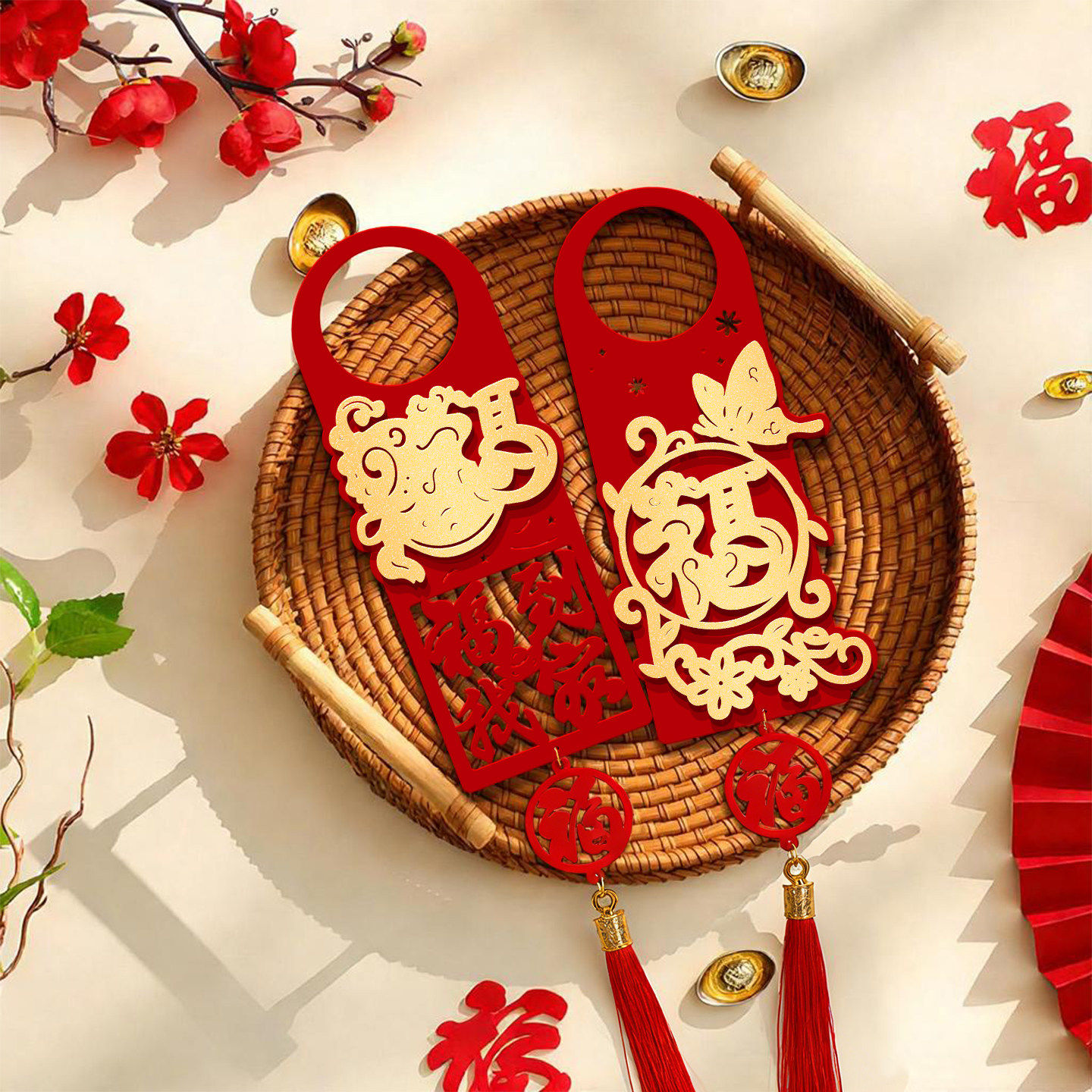 2026新年装饰马年门把手挂件过年客厅喜庆挂饰布置春节元旦装饰品,淘宝优惠券,粉丝福利购,淘宝优惠卷