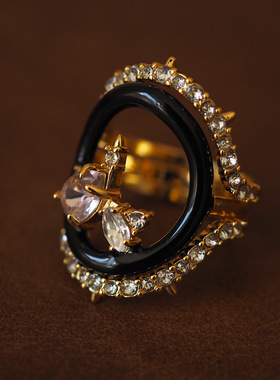 时尚欧美可拆解中古vintage双层复古鬼才设计师alexis bittar戒指