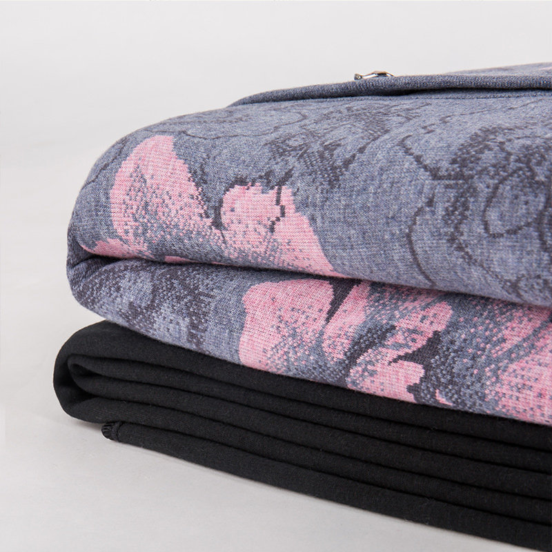 中老年加绒加厚内衣套装老人保暖衣 哈卡龙保暖上装