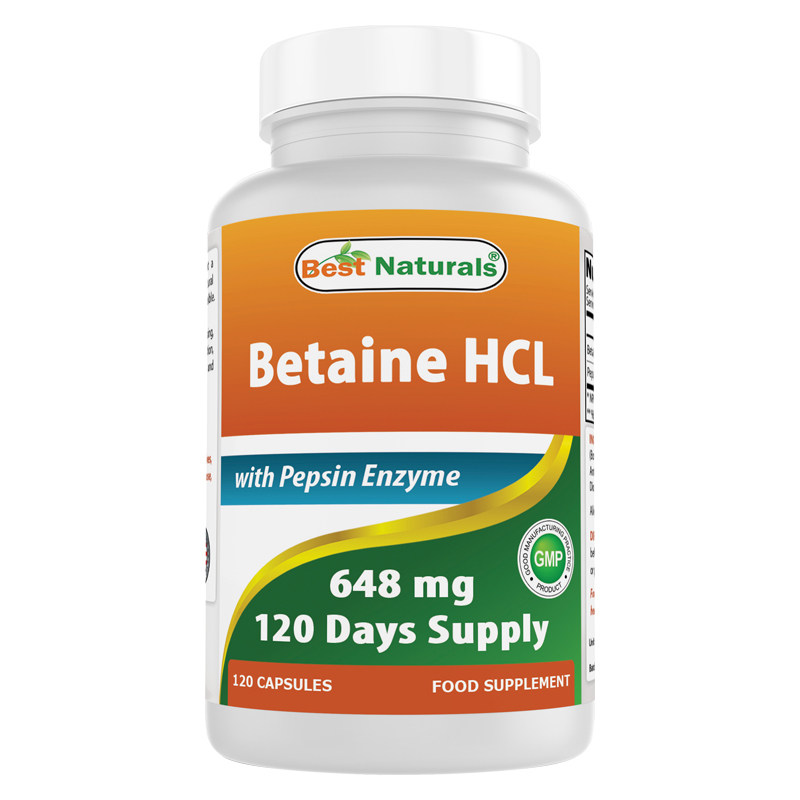 盐酸甜菜碱胃蛋白酶调理肠胃排胶囊 BestNaturals海外其他膳食营养补充剂
