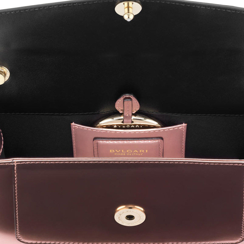 bvlgari女士粉色金属感蛇头单肩包 丰尚海外女士包袋