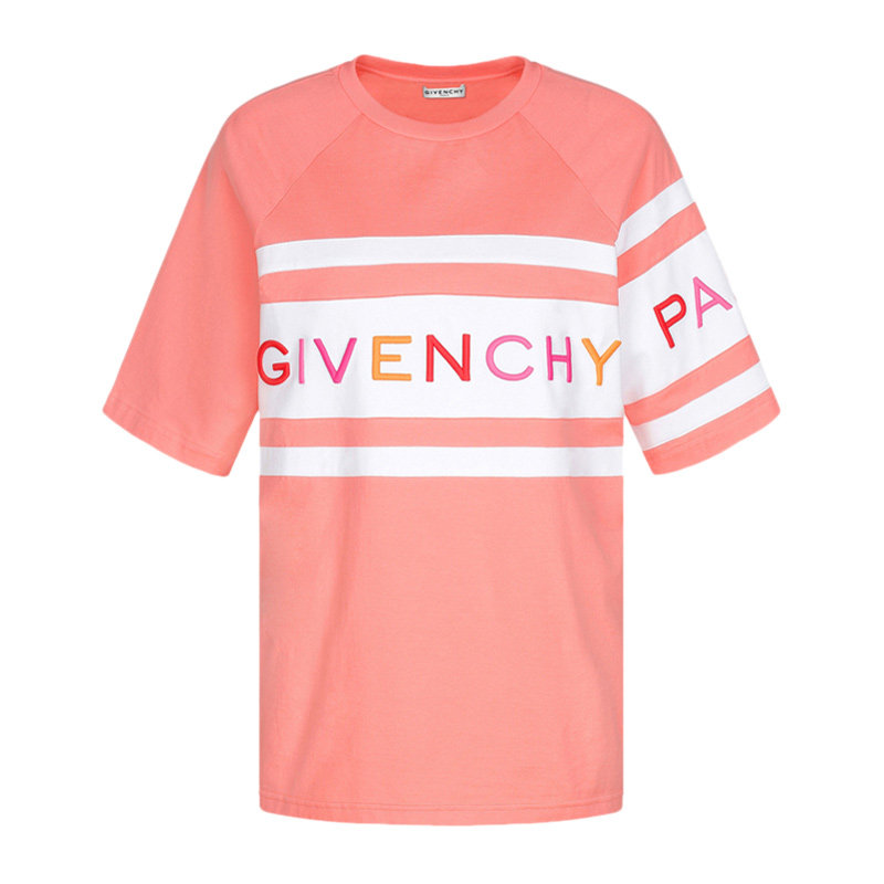 givenchy女士粉色棉短袖衫t恤 丰尚海外T恤