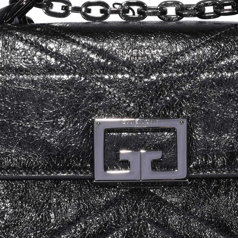 givenchy女士黑色小牛皮手提单肩包 丰尚海外女士包袋