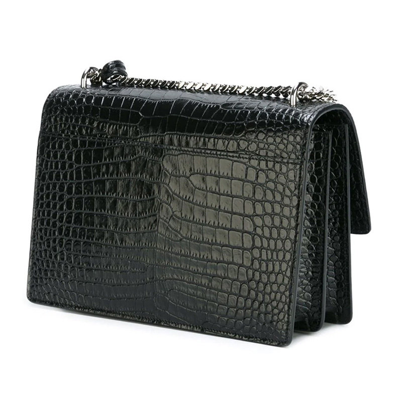 【直邮】圣罗兰新款鳄鱼压纹链条包 丰尚海外女士包袋