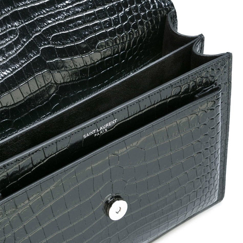 【直邮】圣罗兰新款鳄鱼压纹链条包 丰尚海外女士包袋