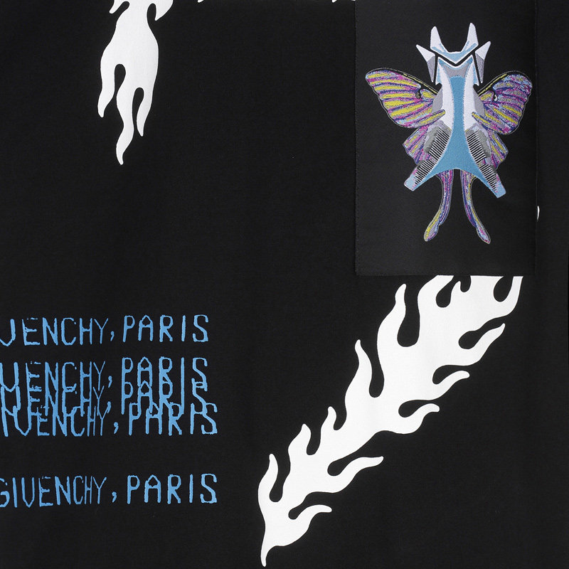 givenchy男士黑色夏季短袖t恤 丰尚海外T恤