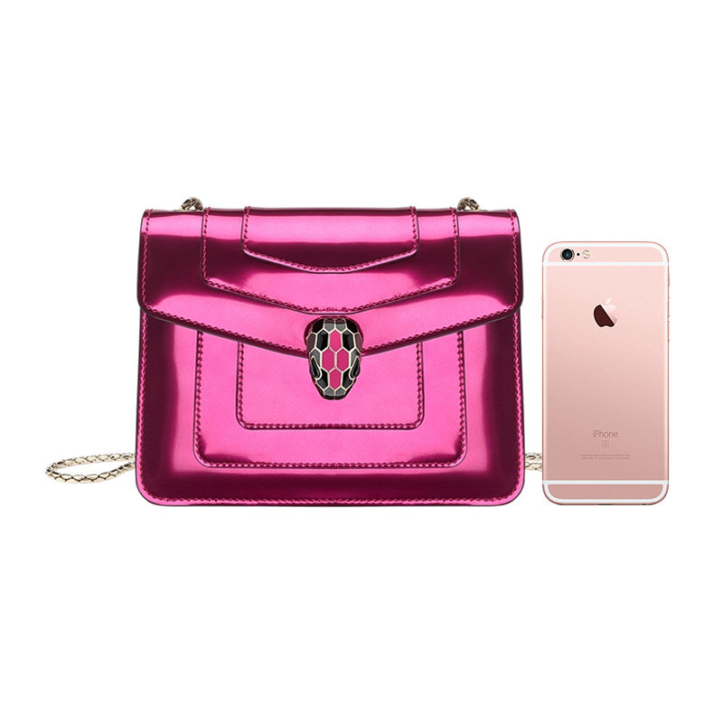 bvlgari新款女士粉色牛皮单肩包 丰尚海外女士包袋