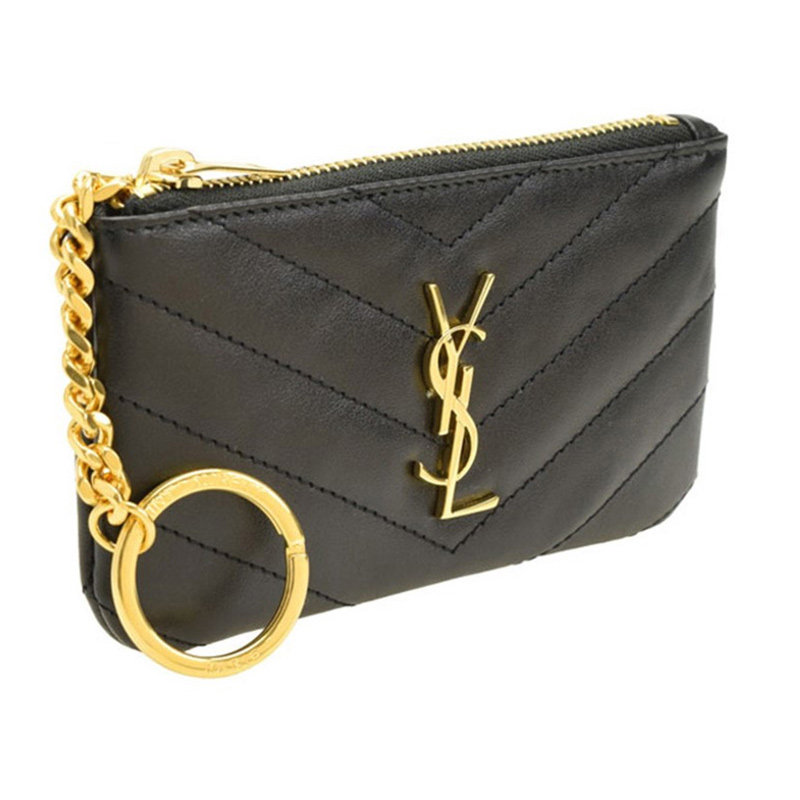 圣罗兰女士黑色钱包 丰尚海外女士包袋