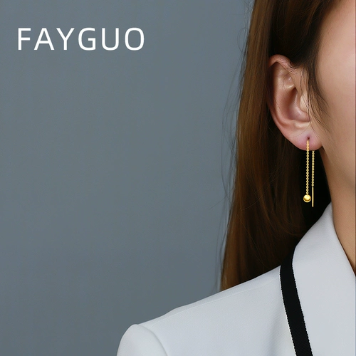 Модные серьги из нержавеющей стали, золото 18 карат, простой и элегантный дизайн