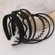 Hairband for face wash, black simple style
