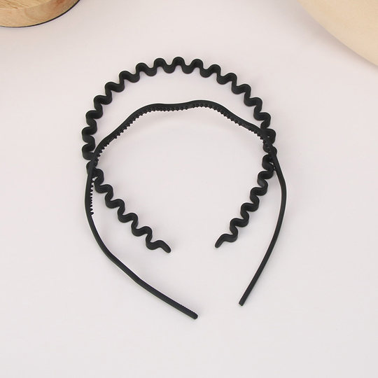 Hairband for face wash, black simple style