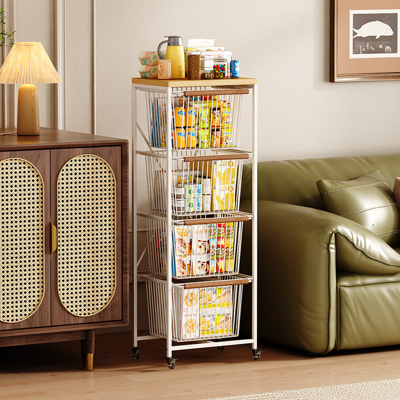 零食小推车落地移动中古客厅收纳架多功能家用厨房果蔬多层置物架,淘宝优惠券,粉丝福利购,淘宝优惠卷