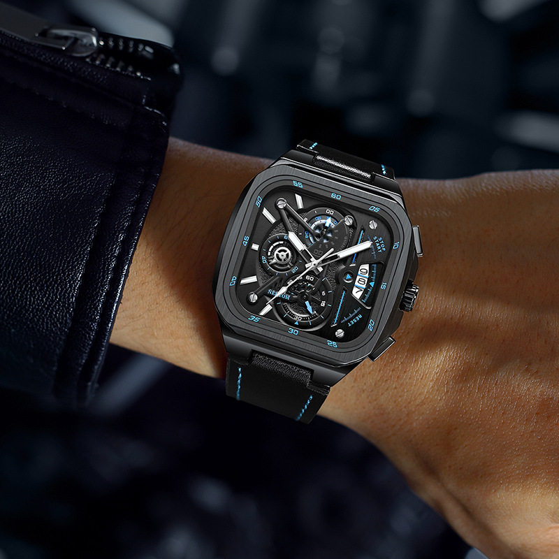 理查德新款时尚潮流商务风全手表 法洛蒂国产腕表