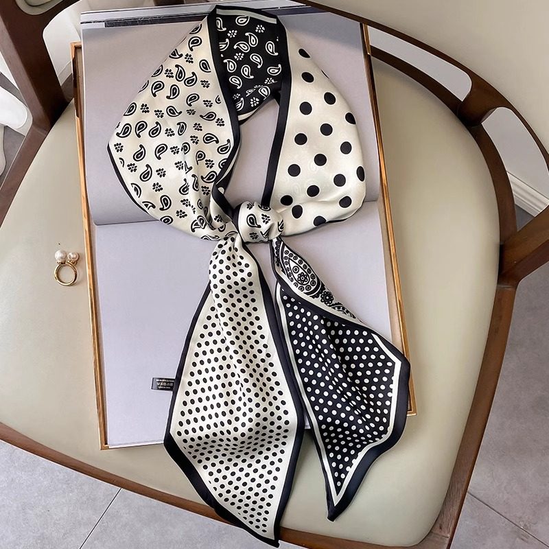 2025新款高级感搭西装衬衫系脖小领巾绑包腰果波点长条丝巾女腰带,淘宝优惠券,粉丝福利购,淘宝优惠卷
