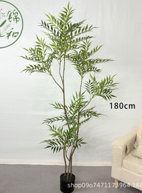 跨境仿真绿植十大功劳客厅玄关造景网红绿植装饰摆件