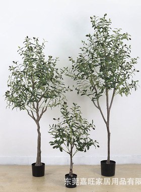 北欧大型仿真植物ins网红橄榄树绿植室内窗台假树落地假盆栽摆件