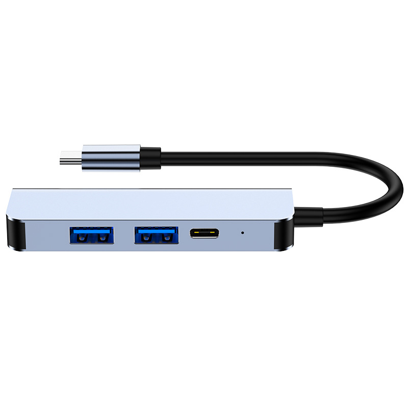 跨境type-c扩展坞usb c hub PD快充四合一usb集线器4K拓展坞-图3