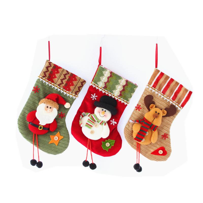 Christmas stocking Decorated Christmas stocking gift bag - 图3