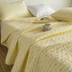 Double-sided cotton rice grain embroidered bed cover three-piece set for all seasons, simple cotton thickened quilted kang cover for tatami bed