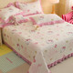 Cotton bed cover with thick quilting