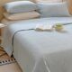 Pure cotton bed cover with thick quilting