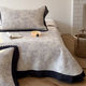 Korean style pure cotton edge single bed cover French floral washed original ecological pure cotton cotton and linen multifunctional bed cover three-piece set