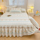 Non-slip cotton mattress protector Korean style bed skirt