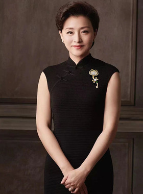 轻奢中国风珍珠女士如意胸针别针